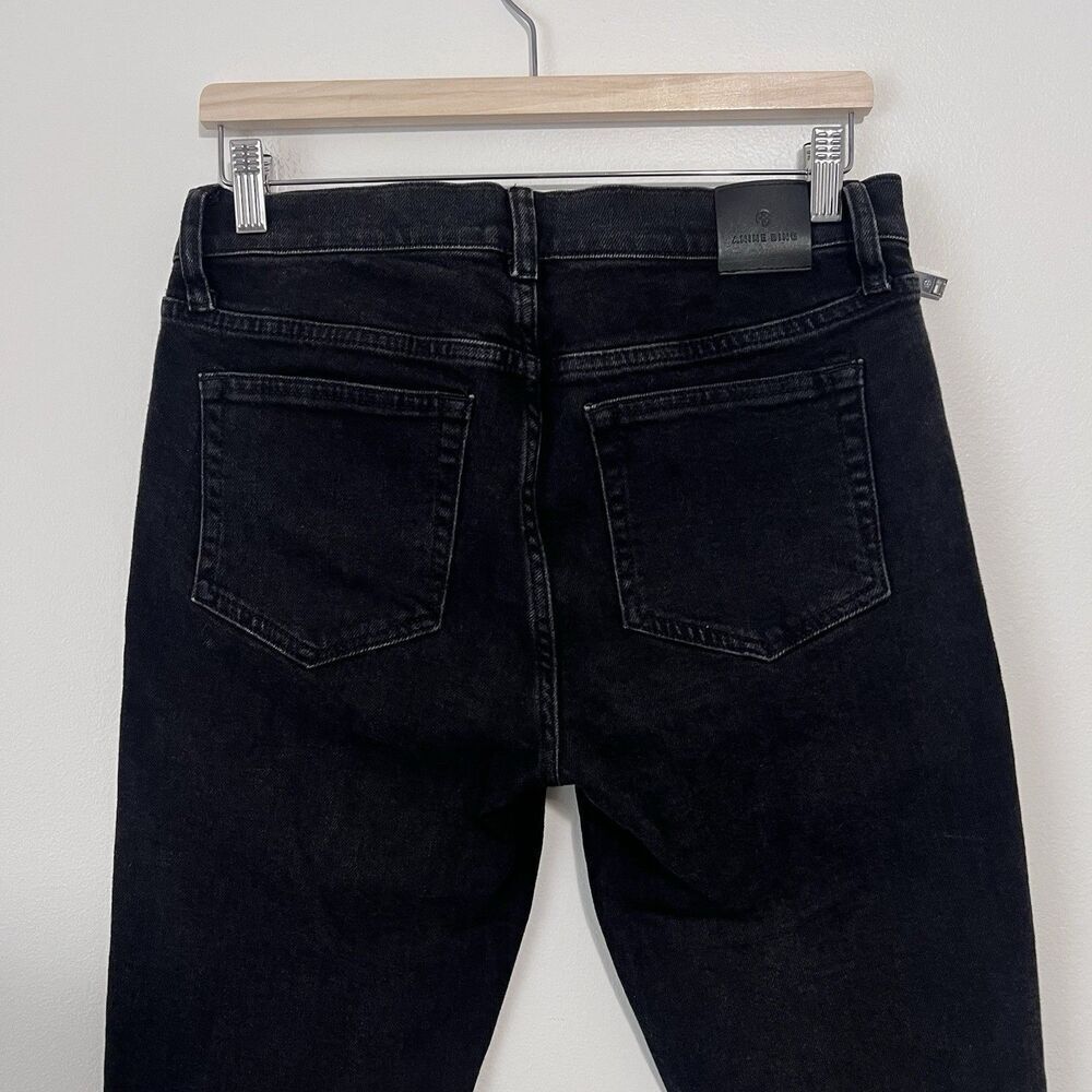 Anine Bing Jax Low Rise Ankle Skinny Jeans Size 29 in Smoke Black - Picture 9 of 11